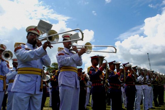 Final rehearsal of Police parade at Assam Rifles ground for Independence Day celebration. TIWN Pic Aug 13 Final rehearsal of Police parade at Assam Rifles ground for Independence Day celebration. TIWN Pic Aug 13